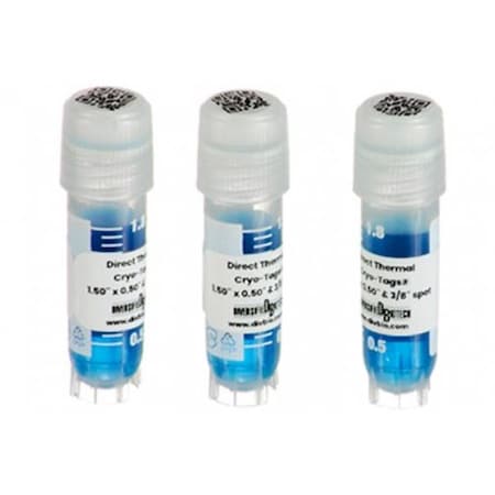 Diversified Biotech DirectThermal Tags (1.5x0.5") and Spot (3/8") Combo, White, 500 sets/pk, 500PK 249404